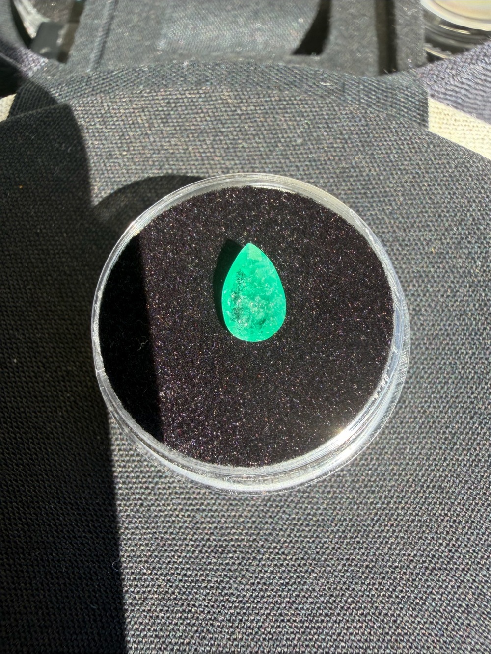 Natural Colombian Emerald 0.65 Ct Pear Cut Unheated 8.2×5.2×3.0mm